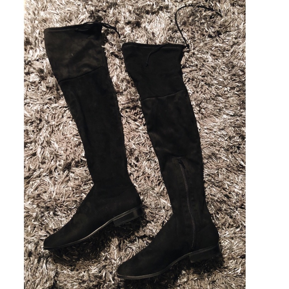 OTK black suede Gianni Bini boots